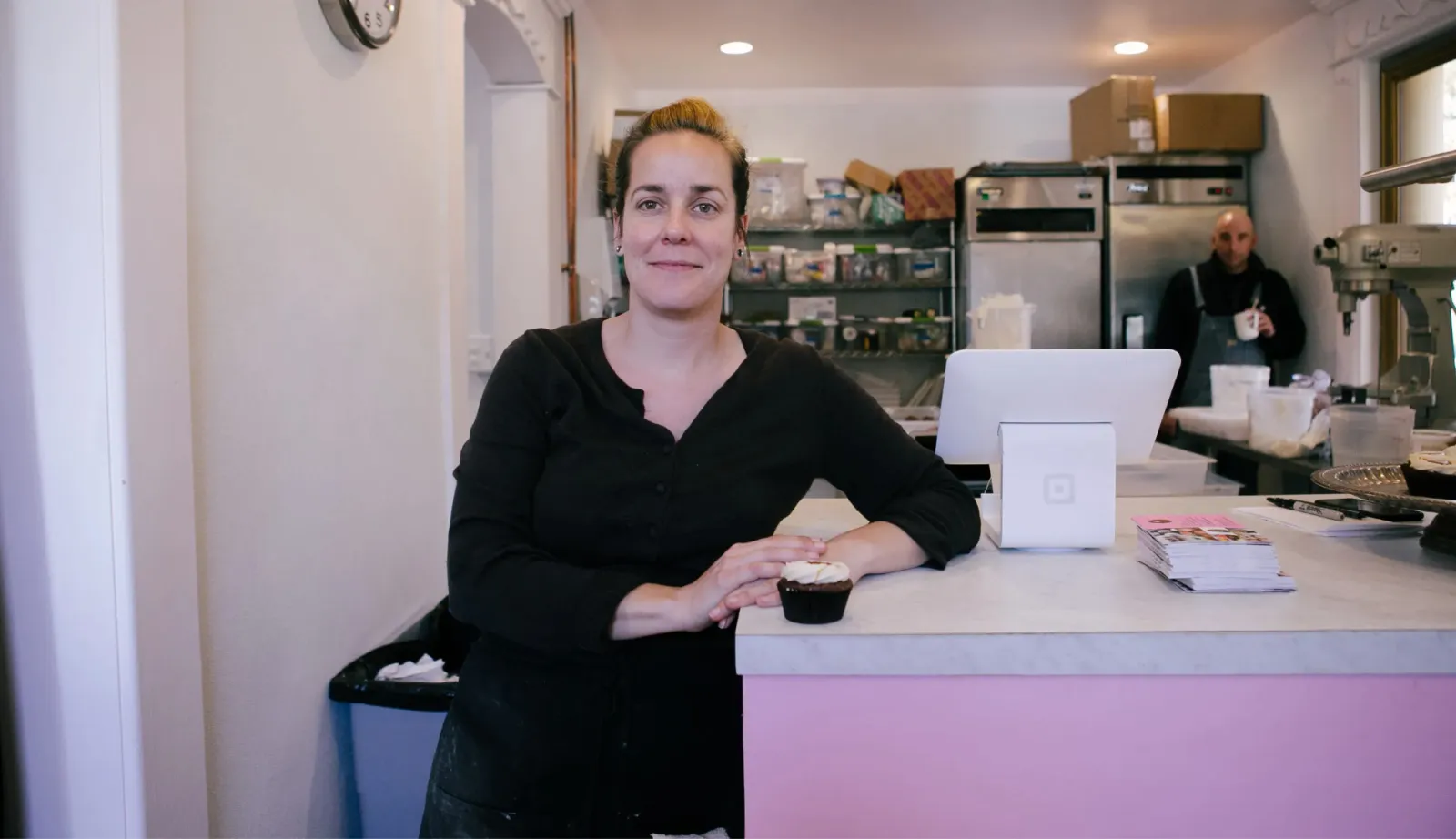 Jen Angel, the founder of Oakland bakery Angel Cakes, inside her bakery in March 2016. Credit: Melati Citrawireja