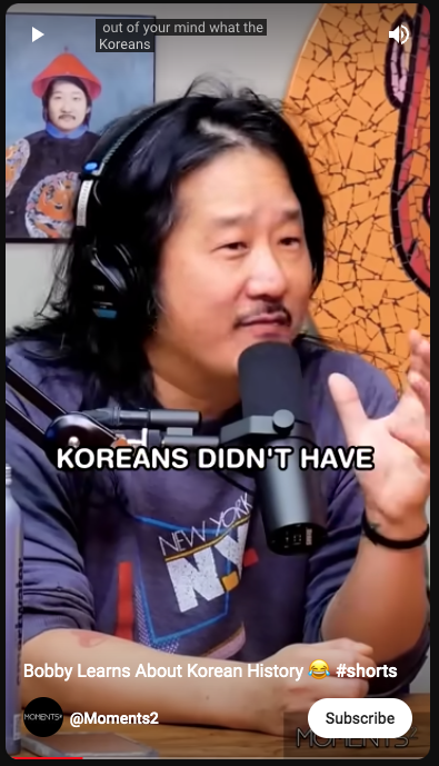 Booby Lee erroneously saying Korea didn't have slaves